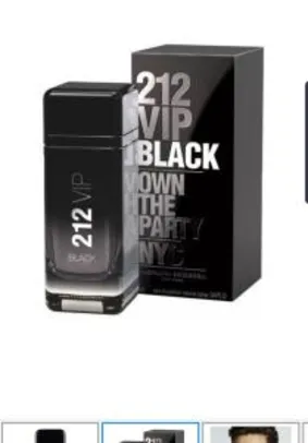 [CLUBE DA LU + APP] Perfume 212 Vip Black Masculino Carolina Herrera EDP 200ml
