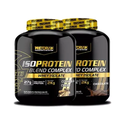 Kit 4 Kg Whey Protein Isolado Iso Blend Complex [ 2Kg CADA POTE ] - Pretorian