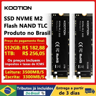 [Do Brasil/ Moedas/GPay] SSD m.2 1 Tb plus KOOTION-X15