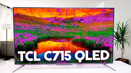 Smart TV TCL 55´ 4K QLED UHD, WiFi, Bluetooth, 3x HDMI, 2x USB,  HDR10+, Google Assistant, Android TV, Dolby Vision, Sem Bordas - 55C715