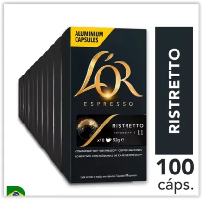  100 cápsulas de café LOR Ristretto