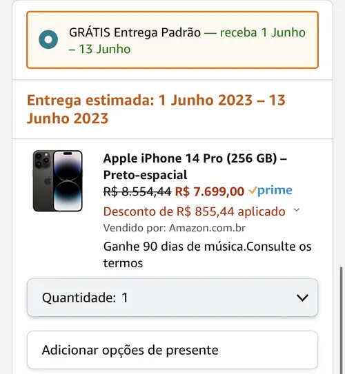 Imagem na descrição da promoção