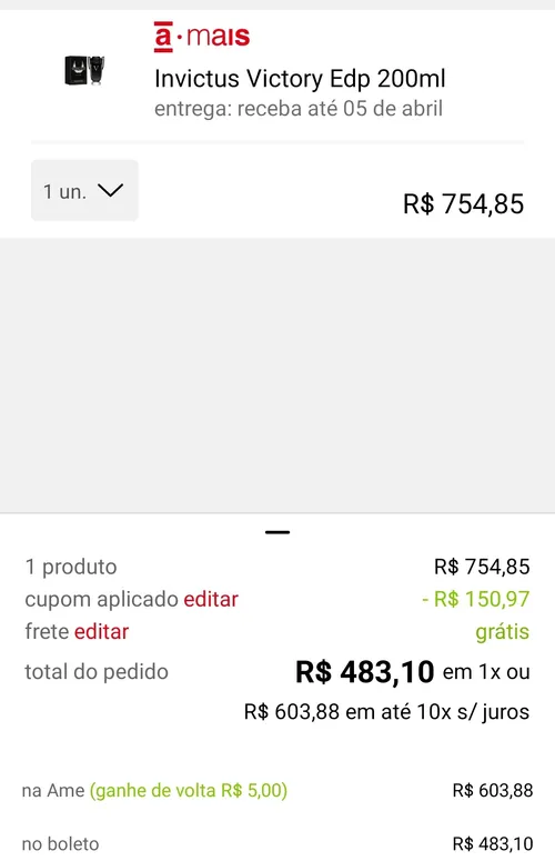 Imagem na descrição da promoção