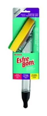[Prime] Esponja com Reservatório para Detergente, Amarelo/Verde/Transparente, EsfreBom