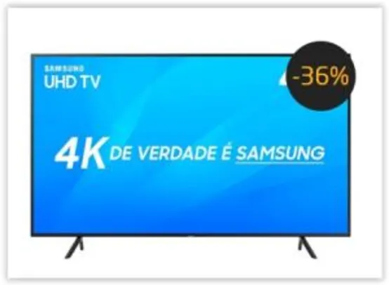 Smart TV LED 49" UHD 4K Samsung 49NU7100 com HDR Premium, Wi-Fi, Processador Quad-core  por R$ 2159