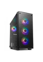 Gabinete Gamer Redragon Wheel Jack, Mid Tower, Com 4 Fans RGB, Vidro Temperado, Black, S-fonte