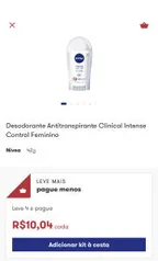 Desodorante Antitranspirante Clinical Intense Control Feminino