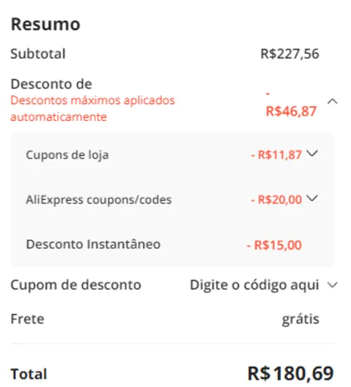 Imagem na descrição da promoção