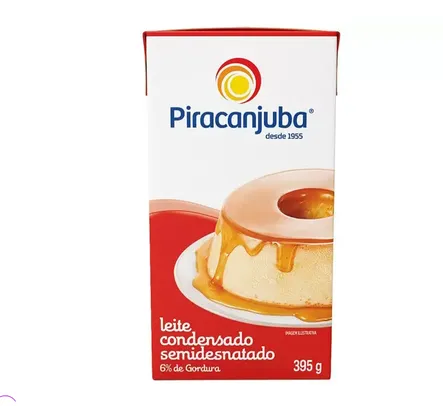 [App | Leve 5 pague 4] Leite Condensado Semidesnatado Piracanjuba 395g