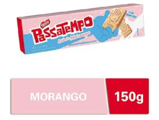 [Recorrência+min.5] Biscoito, Morango, Passatempo, 150g | R$ 1,42