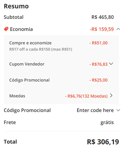 Imagem na descrição da promoção