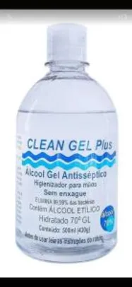 Álcool Em Gel 70% Antisséptico 500ml - Clean Gel Plus R$3