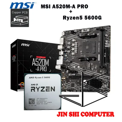 Amd ryzen 5 5600g r5 5600g cpu + msi A520M