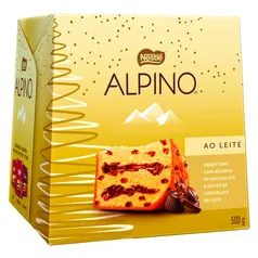 [Leve 2] Panetone com Gotas de Chocolate ao Leite Recheio Chocolate Alpino Nestlé 500g