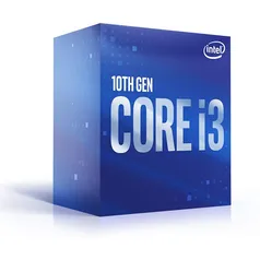 Processador Intel Core i3 10105F 3.7GHz (4.4GHz Turbo), 10ª Geração, 4-Cores 8-Threads, LGA 1200 | R$729