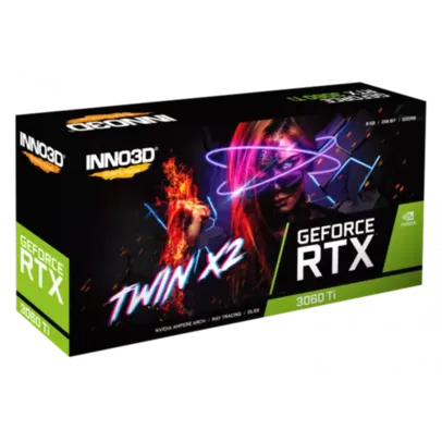 Placa de Vídeo INNO3D GeForce RTX 3060 Ti TWIN X2 LHR, 8GB, GDDR6, DLSS, Ray Tracing, N306T2-08D6-119032DH