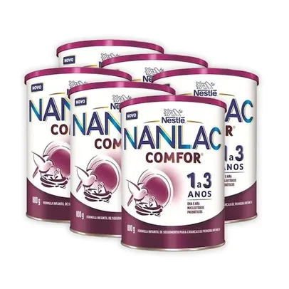 Kit 6 Fórmula Infantil Nanlac Comfor 800g cada