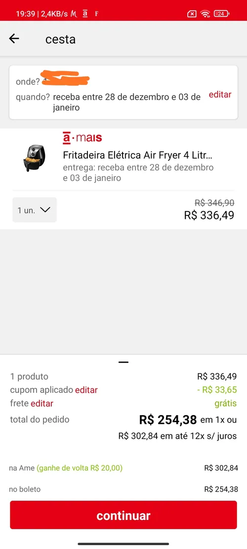 Imagem na descrição da promoção