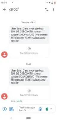 [Usuários Selecionados] 50% OFF no Uber Eats (Máx. R$15)