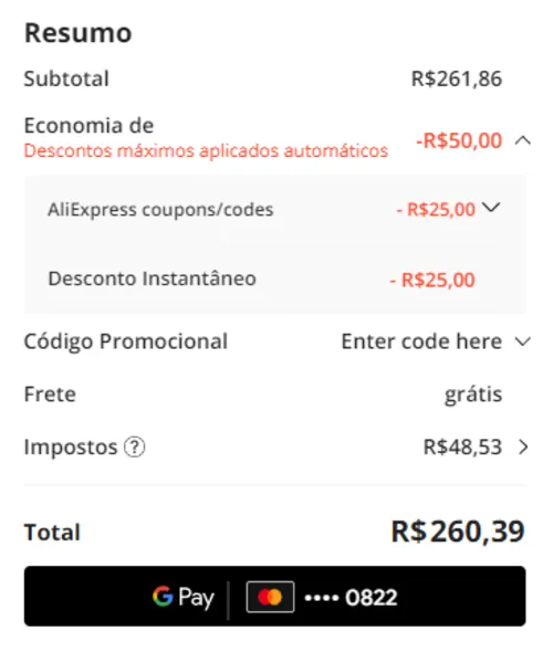 Imagem na descrição da promoção