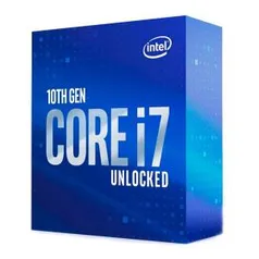 PROCESSADOR INTEL CORE I7-10700K OCTA-CORE 3.8GHZ (5.1GHZ TURBO) 16MB CACHE LGA1200, BX8070110700K