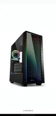 Gabinete Gamer Sharkoon LIT200, Mid Tower, RGB, com FAN, Lateral em Vidro - R$370