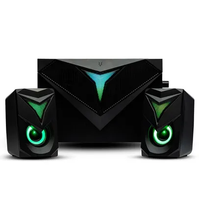 Caixa de Som Subwoofer Gamer Husky Gaming Frost 100,  11W RMS, RGB, USB, Preto - HGMK012