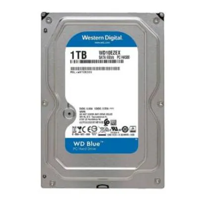HD WD BLUE 1TB 3.5" SATA III 6GB/S, WD10EZEX R$275