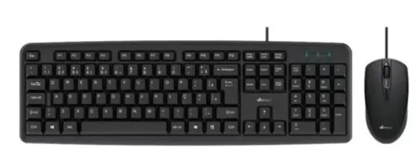 Teclado e Mouse com fio, Preto, KMF100, App-tech