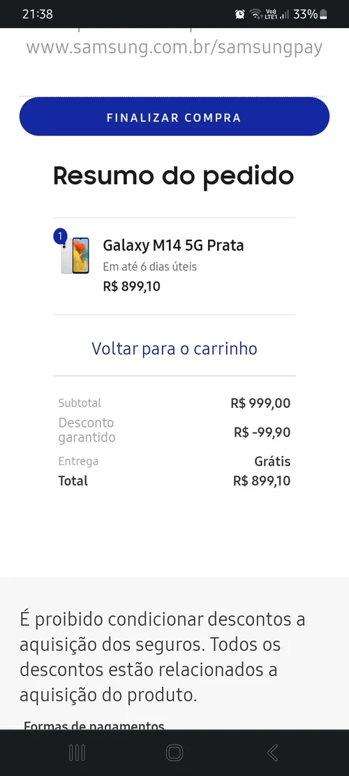 Imagem na descrição da promoção