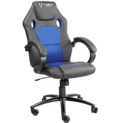 Cadeira Gamer Husky Gaming Snow, Preto e Azul, Cilindro de Gás Classe 4, Base em Metal, Roda em Nylon - HSN-BB