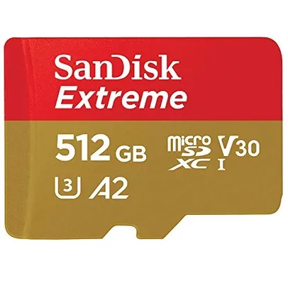 [50% de AME] Micro SD SanDisk Extreme 512GB com adaptador