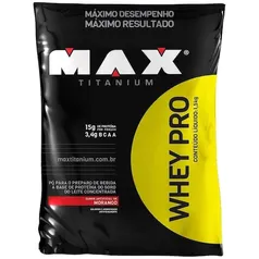 Whey Pro 1,5Kg Max Titanium - Morango (Refil) 