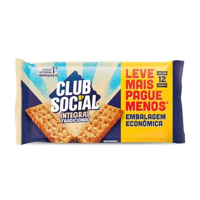 [BUG] [A PARTIR DE 3 UNIDADES] Biscoito Club Social Integral Tradicional Embalagem c/ 12 Unidades