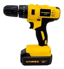 Furadeira elétrica de impacto e parafusadeira Hammer GYPLI200 sem fio 1250rpm 50Hz/60Hz amarelo/preto 100V/240V 20V | R$308