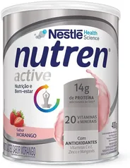 Suplemento Alimentar, Nutren Active, Morango, 400g | R$31