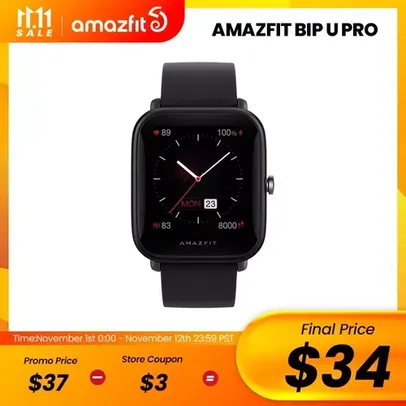 AMAZFIT BIP U PRO - COM GPS - VERSÃO ROSA 