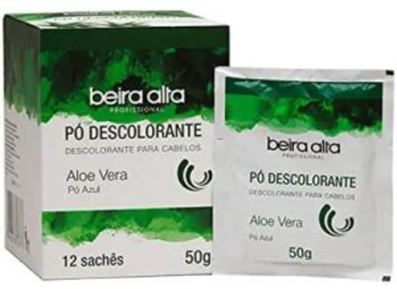 [ Prime ] Descolorante em Pó 50G Aloe Vera, Beira Alta, Beira Alta, Pacote com 72 sachê | R$5