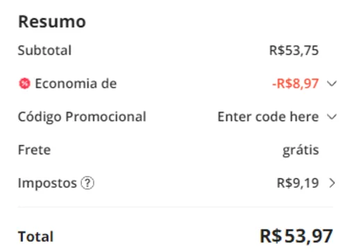 Imagem na descrição da promoção