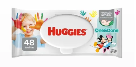 Lenço Umedecido Huggies One & Done - 48 unidades