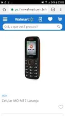 Celular MO-M17 Laranja  . anti assalto - R$49,99