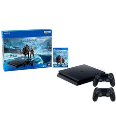 Console Playstation 4 Slim 1 TB God of War Ragnarok Bundle + Controle sem Fio DualShock 4 Sony PS4