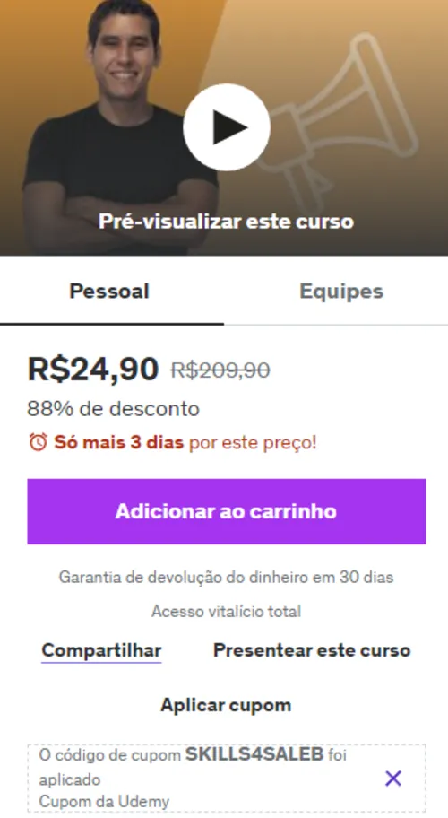 Imagem na descrição da promoção