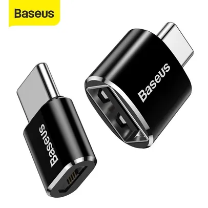 Adaptador USB A pra USB C baseus | R$4,79