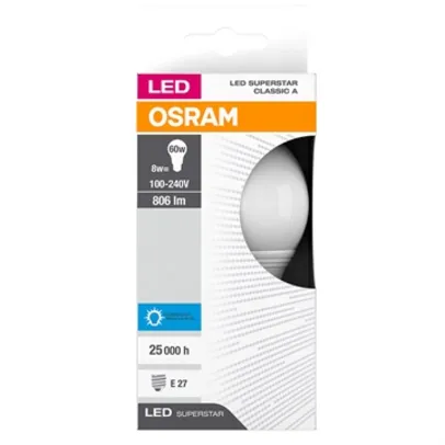 Lâmpada Osram LED 8W - Branca | R$ 6