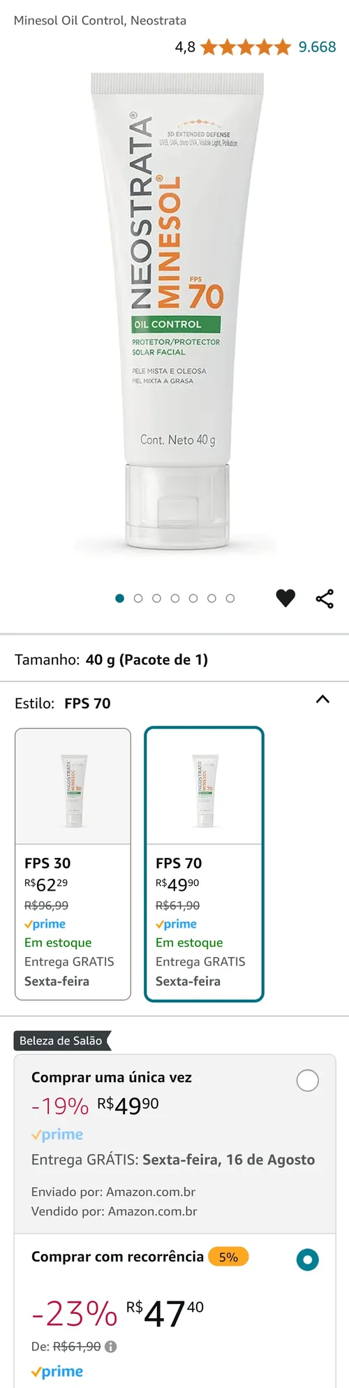 Imagem na descrição da promoção