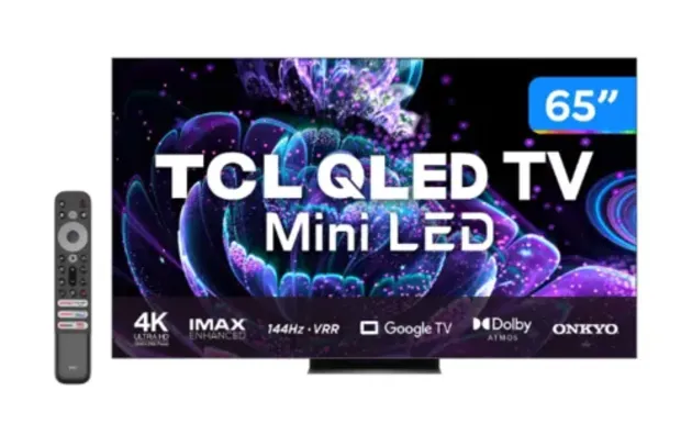 Saindo por R$ 4689: (C. OURO) Smart TV 65” 4K QLED TCL 65C835 120Hz MINI LED | Pelando