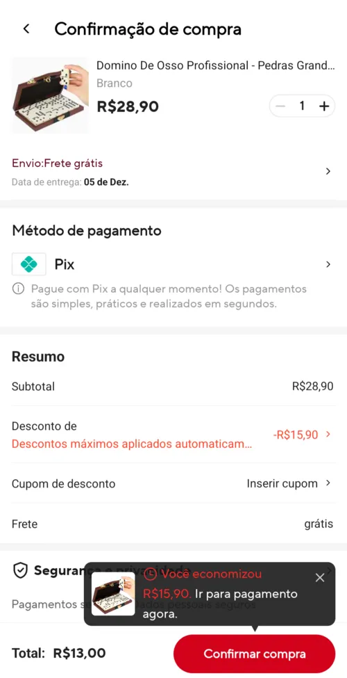 Imagem na descrição da promoção