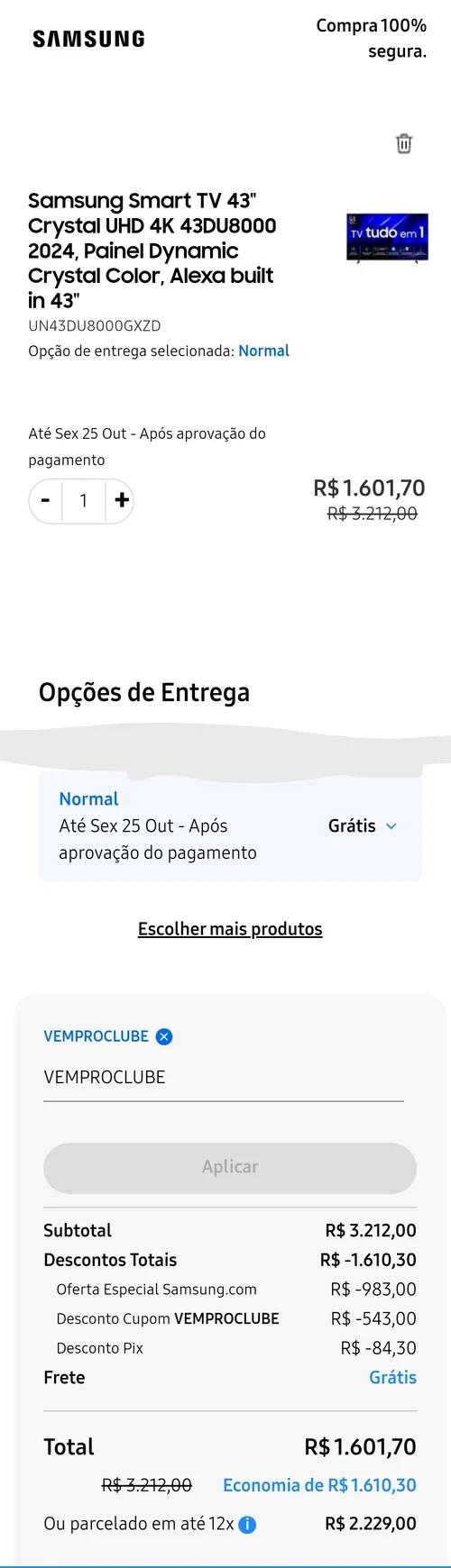 Imagem na descrição da promoção