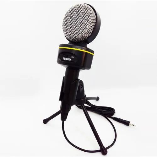 Microfone Multimídia Studio Gravação Com Tripé E Cabo Mt1021 - Tomate